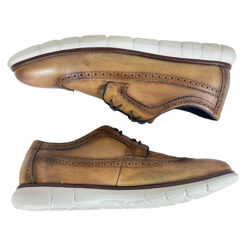 Johnston &‎ Murphy Men 11M Milson Longwing Full-Grain Leather Rubber Sole Shoe